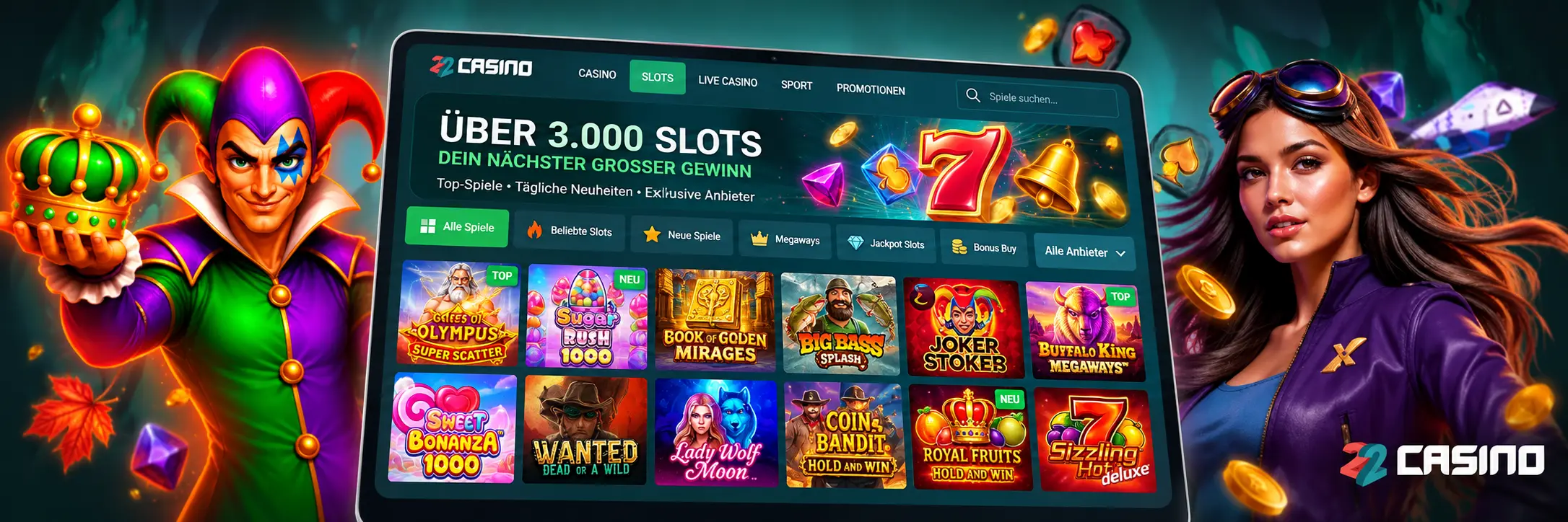 Casinospiele bei 22Casino