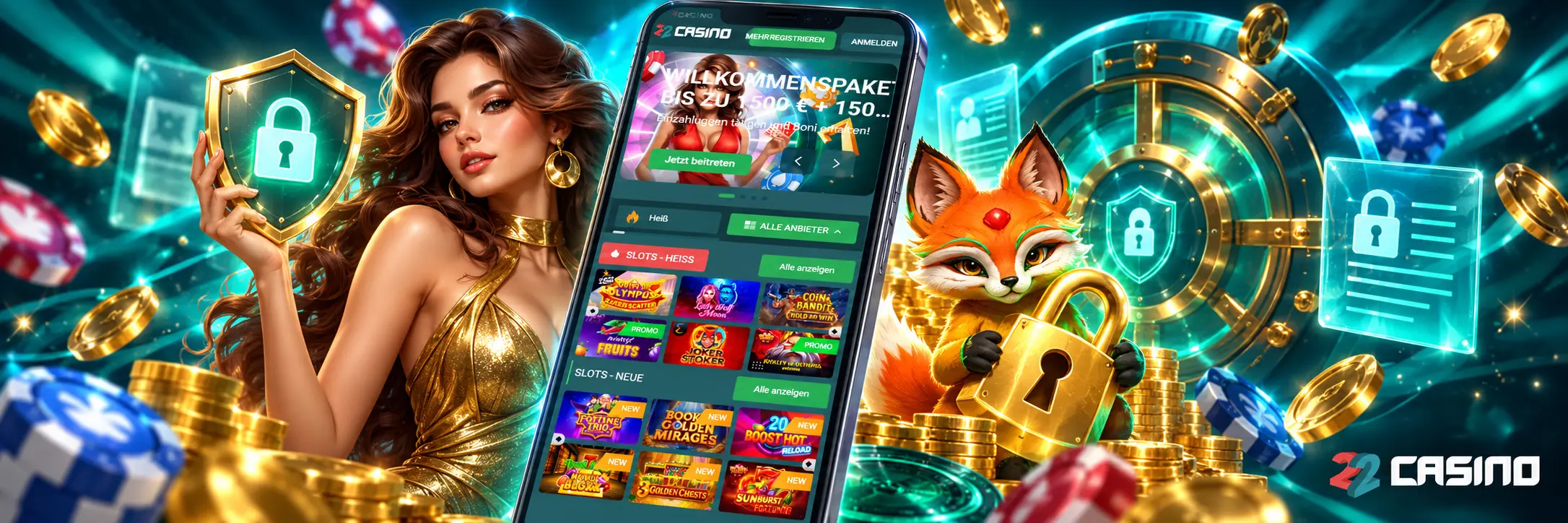 Wie funktioniert der Login bei 22Casino?